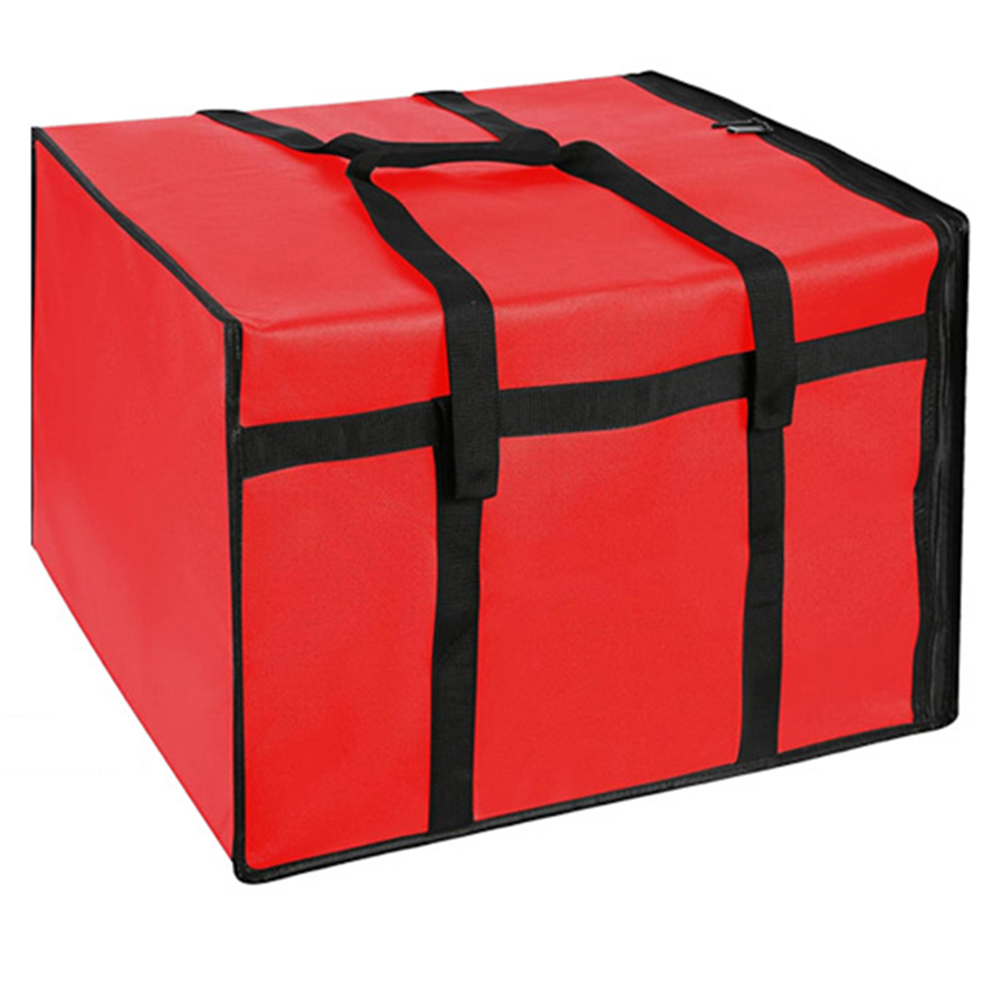 Waterproof Insulated Bag Food Pizza Bag Cold Food Storage Carrying Case For Camping Takeaway: Pink