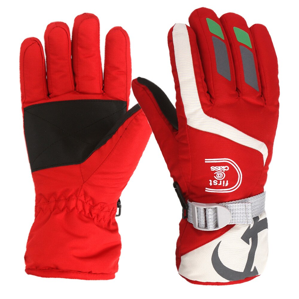 Guantes de esquí Extra gruesos para hombre y mujer, manoplas para esquí, Snowboard, nieve, deportes de invierno, cálidos, impermeables, de cuero de imitación
