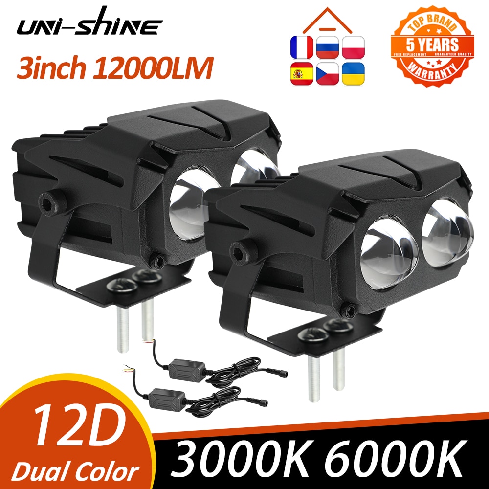 UNISHINE 3 "Auto Led Verlichting Bar Rijden Lamp 3000K 6000K Voor