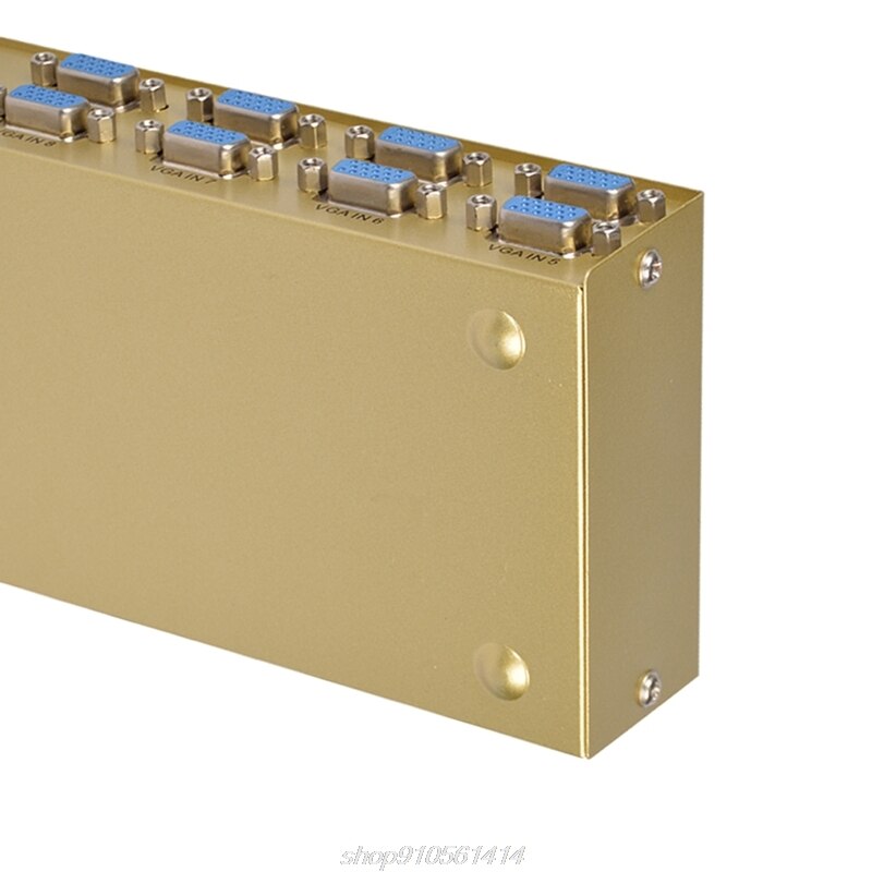 Conmutador de vídeo VGA de 8 puertos, 1920x1440, 250MHz, 8 en 1, compatible con Selector para Monitor de PC A12 21,