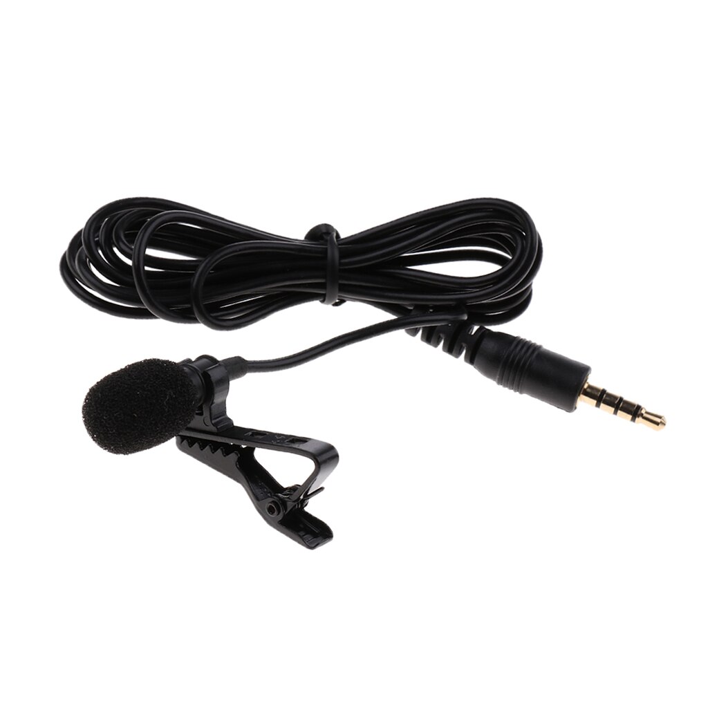 Durable High Sensitive 3.5mm Plug Tie Lapel Lavalier Clip-on Microphone Set