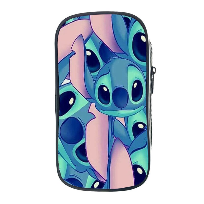 USB Opladen Rugzak Jongens Meisjes Stitch Gedrukt Rugzak Schooltassen met Etui 2 stks/set Casual Reizen Shouler Rugzak: 15