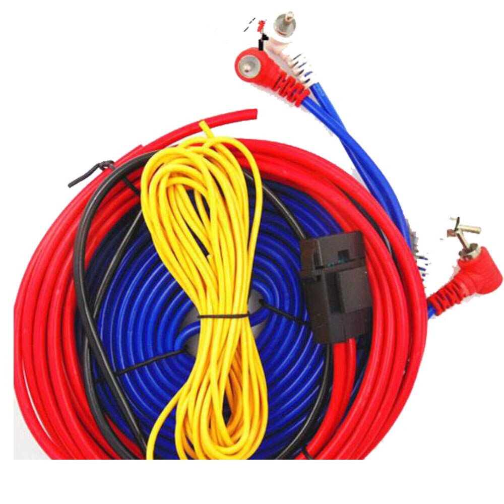 Car Audio Wire Wiring Amplifier Subwoofer 60W 4m length Speaker Installation Wires Cables Kit