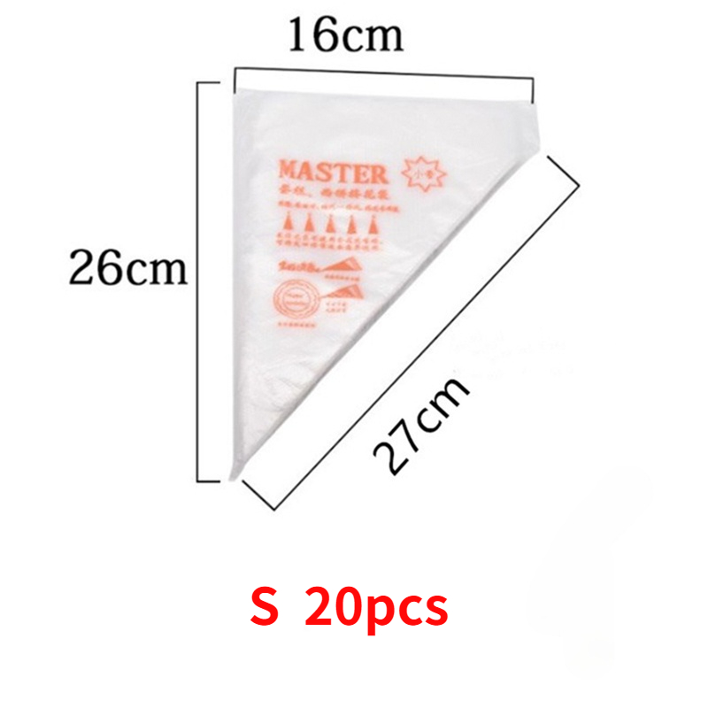 100/50/20 PCS Disposable Pastry Bag S/M/L Confectionery Bags Cake Cream Icing Fondant Decorating Kitchen Baking Piping Bag Tools: SKY BLUE