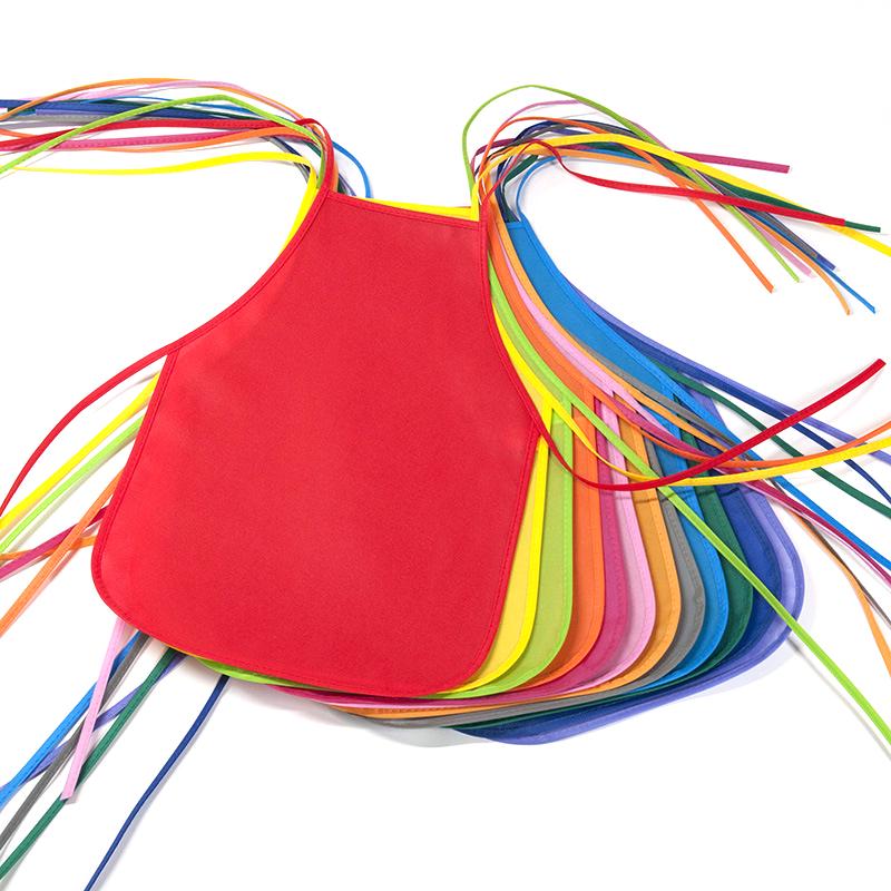 Unisex Colorful Children Aprons Waterproof Non-Woven Fabric Painting Kids Apron for Activities Art Painting Class Craft