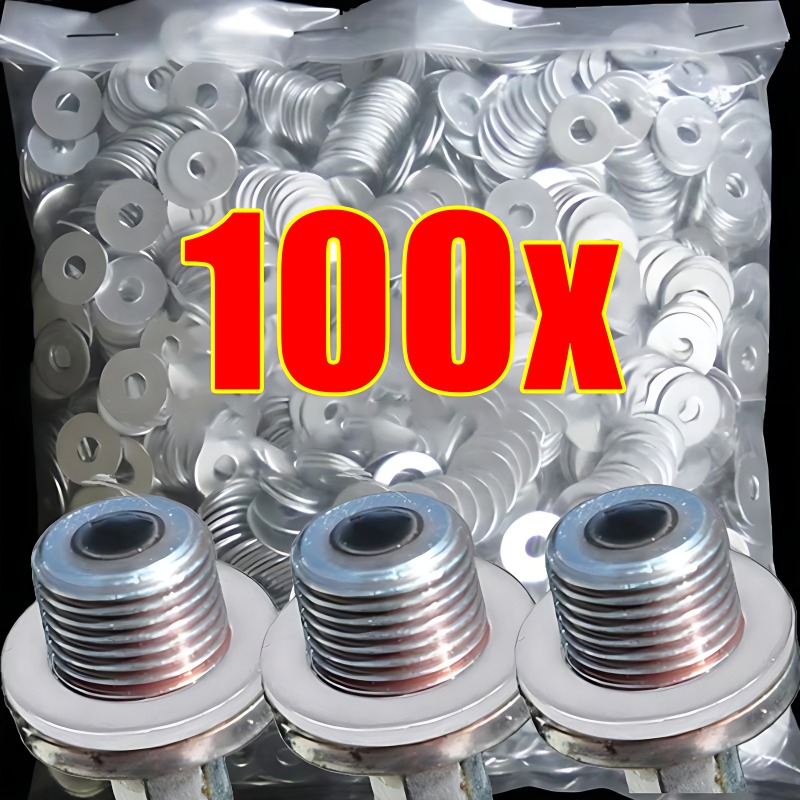 14 mm aluminium olieaftapplug crush washer set antislip voor duurzame afdichting auto exterieur accessoires voor olieverversing compatibel
