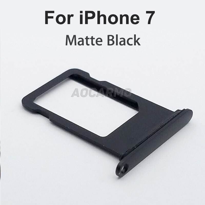 Porta cartão aocarmo, suporte de alumínio nano com junta de borracha para substituição em iphone 7 7 p 7 plus