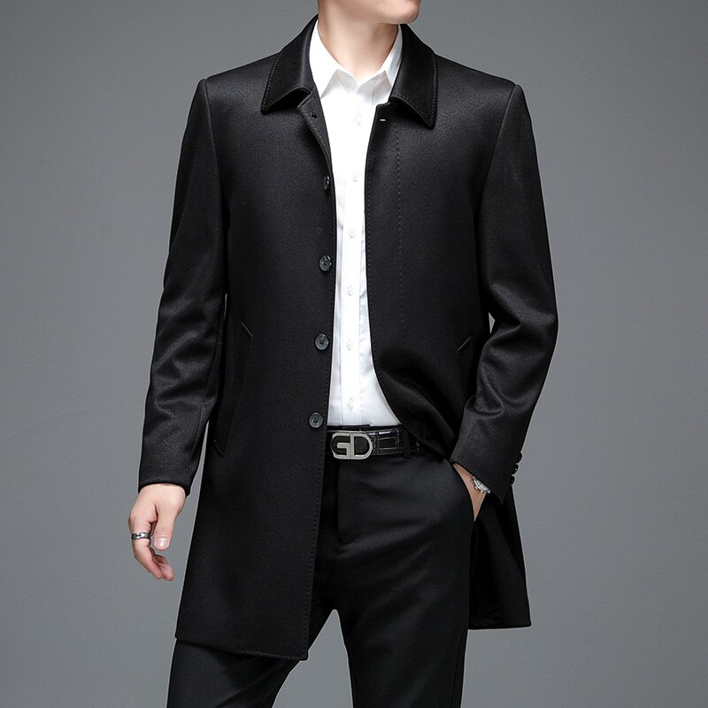 Chaqueta cortavientos Vintage para hombre, abrigo de negocios inteligente, abrigo clásico Retro, primavera y otoño, novedad
