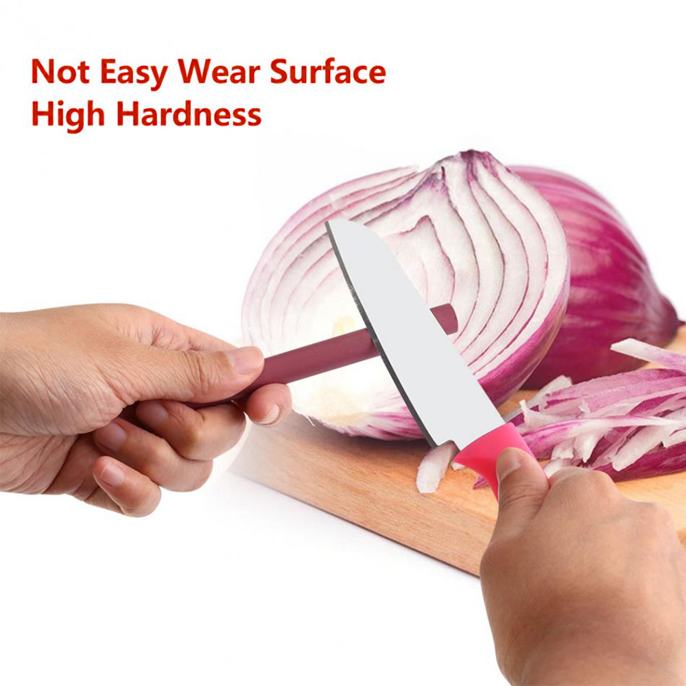 3000 Grits Mini Red Ruby Oil Stone Polishing Knife Sharpenerabrasive Whetstone 2-10mm Practical Home Kitchen Tools For All Knif
