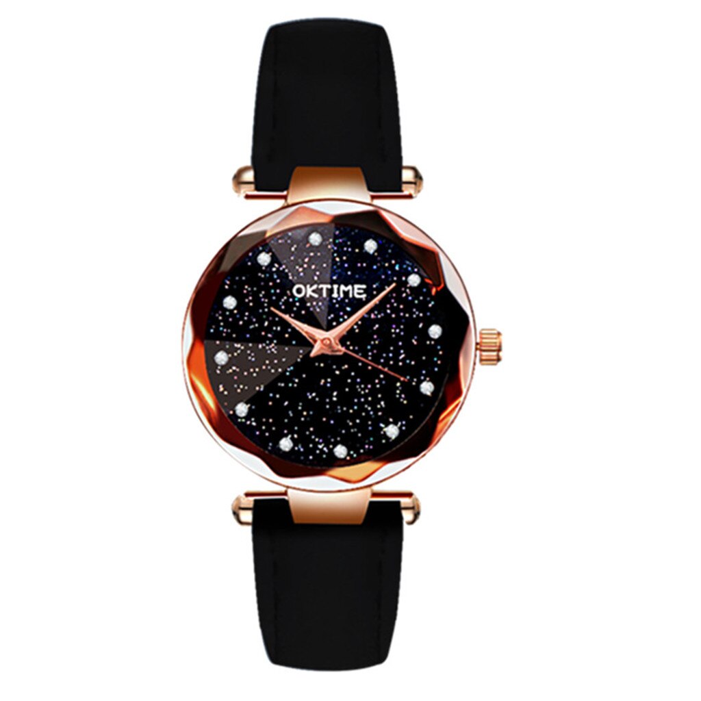 Women Starry Sky Wrist Watch Ladies Alloy Steel Belt Sand Sand Quartz Wrist Watch Female Modelse Dress Gfit Montre Femme 2020Jan: BK