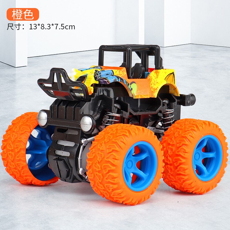 Alloy ABS Inertia Four-Wheel Drive Big Foot Toy Off-Road Vehicle Children&#39;s Stunt Car Toy for Baby: F