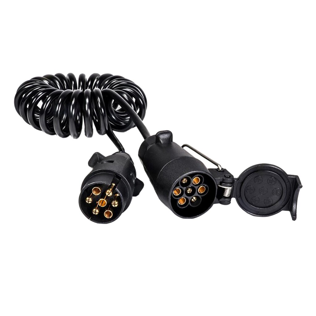 Trailer Connector Plug Waterproof TPU Hook Trailer 2.5m Extension Cable 7 Pins Tiron For Car Trailer
