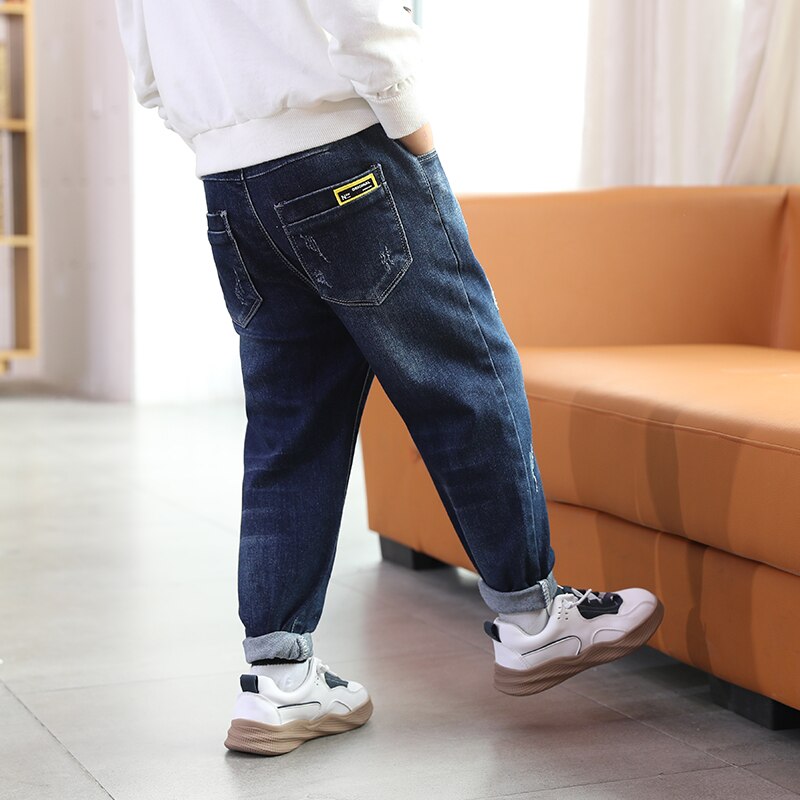 Ienens 4-13 år børn drenge jeans klassiske bukser denim tøj børnetøj baby dreng afslappet bowboy lange bukser bukser