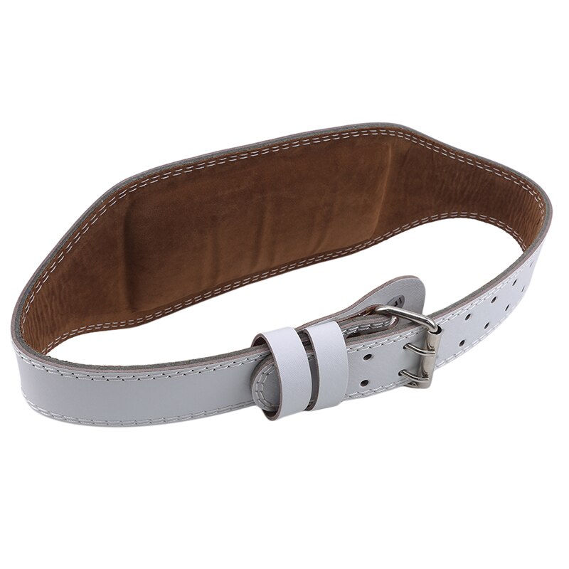 Unisex Powerlifting Sports Supplies PU Belt Training Fitness Protection Belt Lumbar Protection Gym Belt Weightlifting Belt: white L