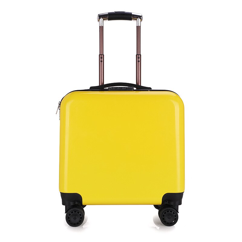 De Universele Wiel Bagage Mini Boarding Case Kleine Trolley Koffer Wachtwoord Koffer 18 Inch Unisex Zakelijke Bagage: yellow