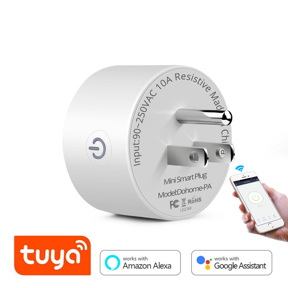 Wifi alexa-kompatibel tuya smart redningsuttak oss plugg google hjem forbedring  ac 110v -240v itelligent adapter app fjernkontroll