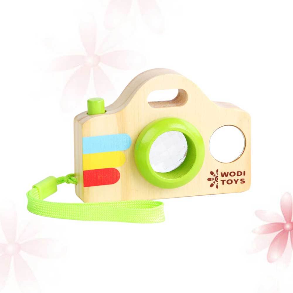 1Pc Caleidoscopio Giocattolo Caleidoscopio di Legno A Forma di Macchina Fotografica Caleidoscopio di Apprendimento Precoce Del Giocattolo per Bambini Giocattolo Educativo per I Bambini A Casa Childr