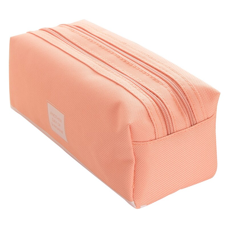 Preciosa cartuchera para niñas, bolsa de almacenamiento de bolígrafo, 2 compartimentos, maquillaje, monedero para mujer PUO88