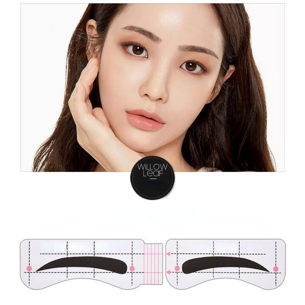 10 Vellen Wenkbrauw-Vormige Lui Tekening Wenkbrauw Kaart Quick Wenkbrauw Sticker Een-Lijn Wenkbrauw Make-Up Extra Tool Set verstelbare