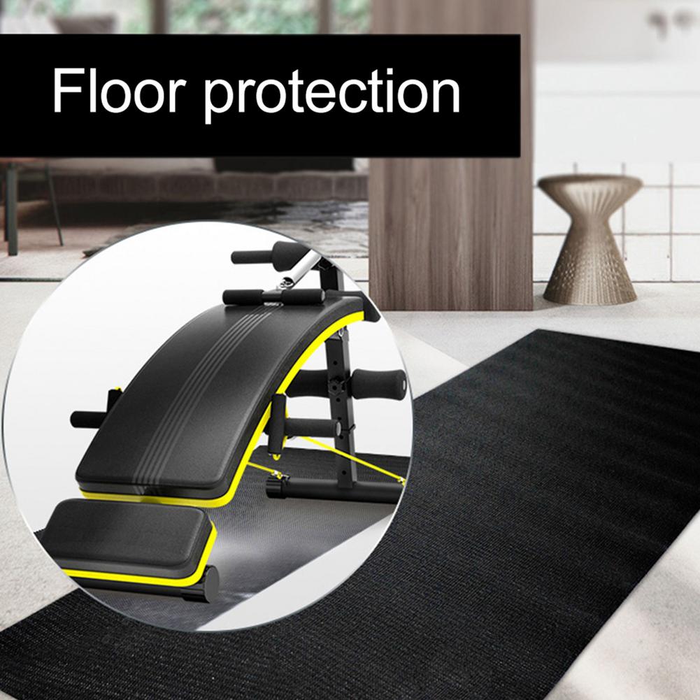 Exercise Mat Gym Fitness Equipment For Treadmill Bike Protect Floor Mat Running Machine Shock Absorbing Pad Black