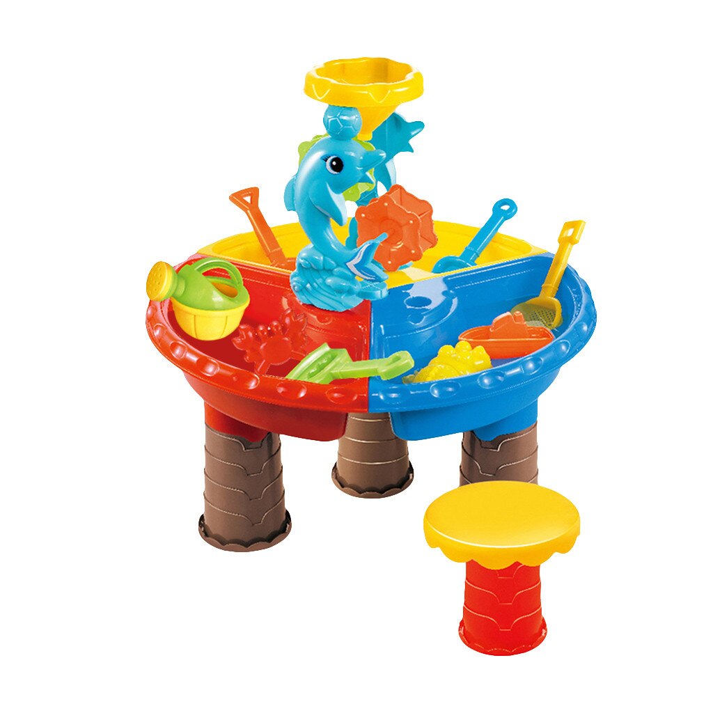 Baby Summer Sand And Water Table Box Baby Kids Children Outdoor Garden Beach Waterwheel Toys Family Game Toys