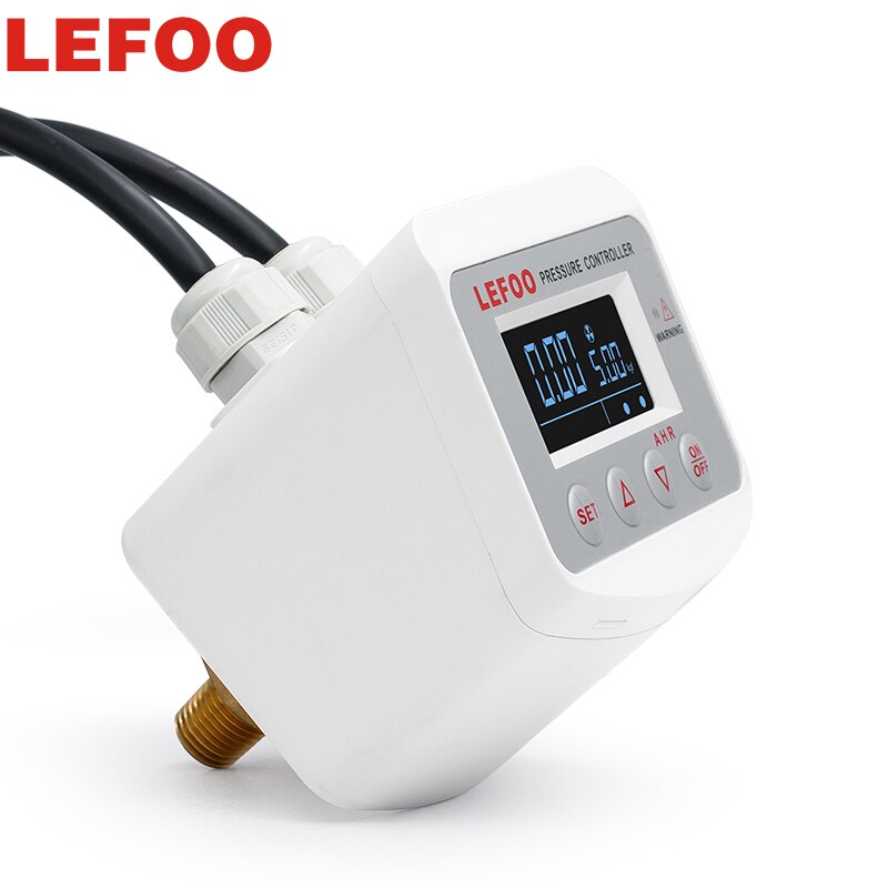 LEFOO Digital Pressure Switch Negative Pressure Controller Gas Liquid Pressure Switch with LCD Digital Display