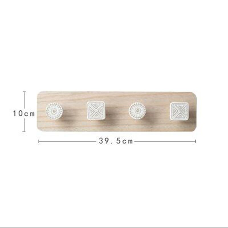 Nordique bois cintre mur crochet maison décoratif vêtements cintres porte-clés mural porte-manteau clé cintre étagère murale: 4 Hooks