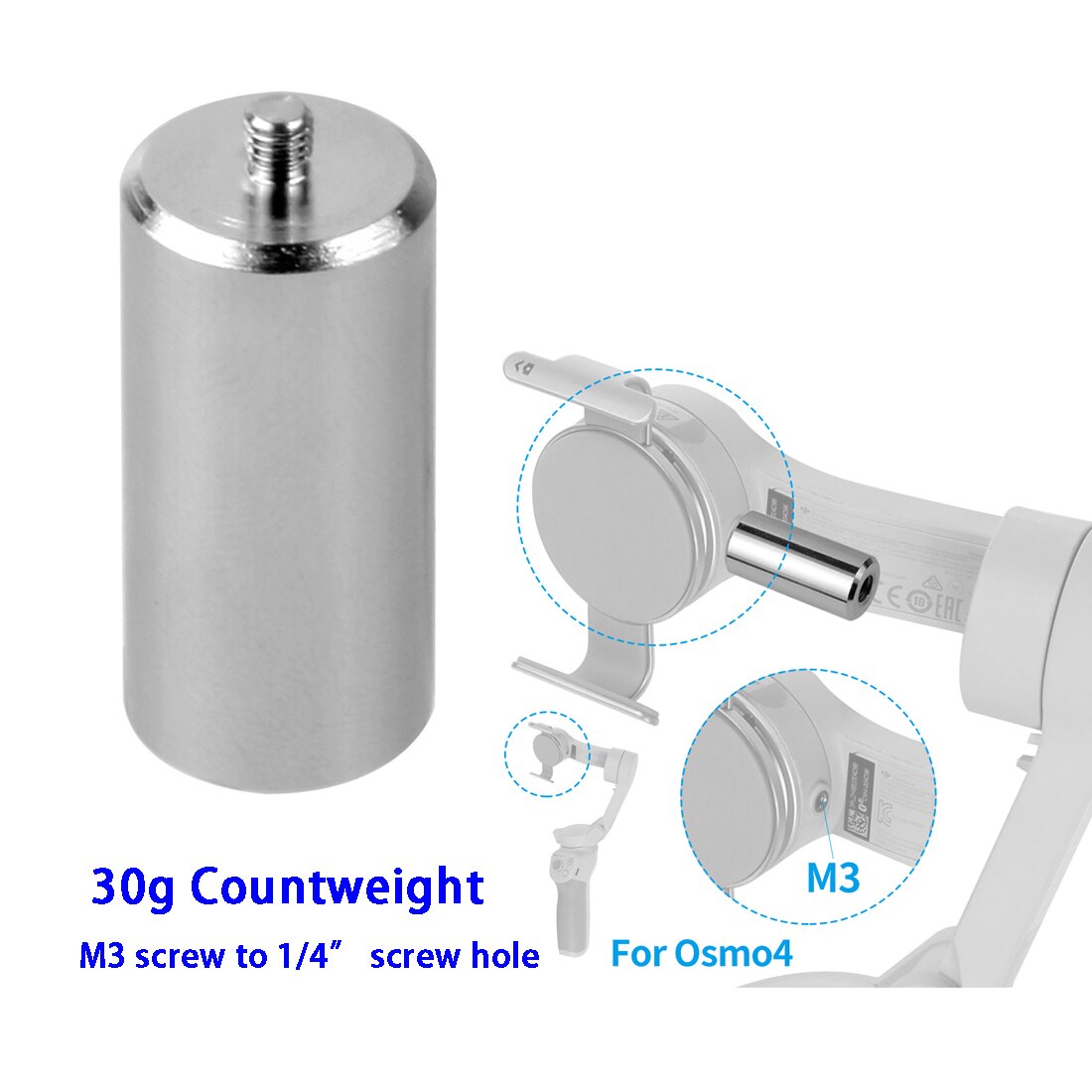 Handheld Gimbal Counterweight Calibration Balance Weights for DJI Osmo Mobile 3 4 OM4 Ronin SC Zhiyun Smooth 4 Moza for BMPCC 4K: Green
