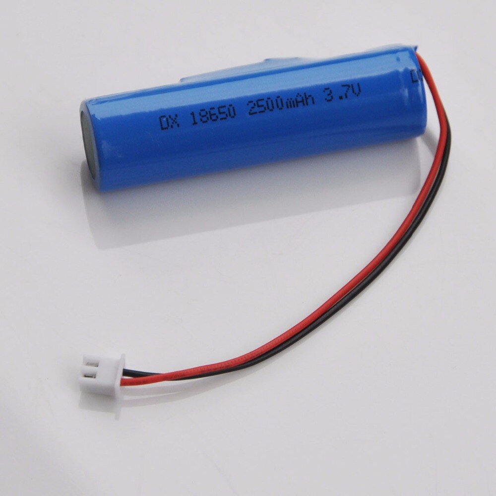 US 1-2PCS 2500mah 3.7V 18650 lithium ion rechargeable battery cell XH 2.5 Plug for audio speaker led emergency light