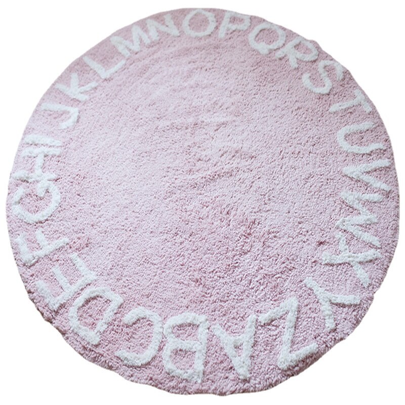 Tapis de jeu rond en peluche pour bébé, 1.2M, en coton, pour enfants, tente de tipi, maison de jeu éducative, Alphabet ABC