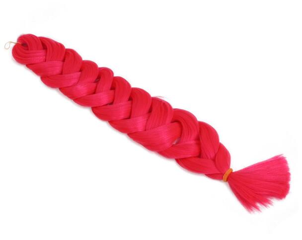 Crochet Braiding Hair one piece 82 inch Synthetic Braiding Hair 165g/piece pure color Jumbo Braid Hair Extensions: Red