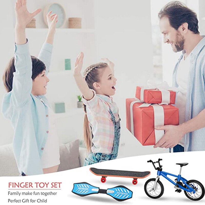 mini palec Skateboarding łyżwa części rampy zestaw BMX zestaw rowerowy zabawy deskorolki mini rowery zabawki dla dzieci chłopcy prezenty dla dzieci