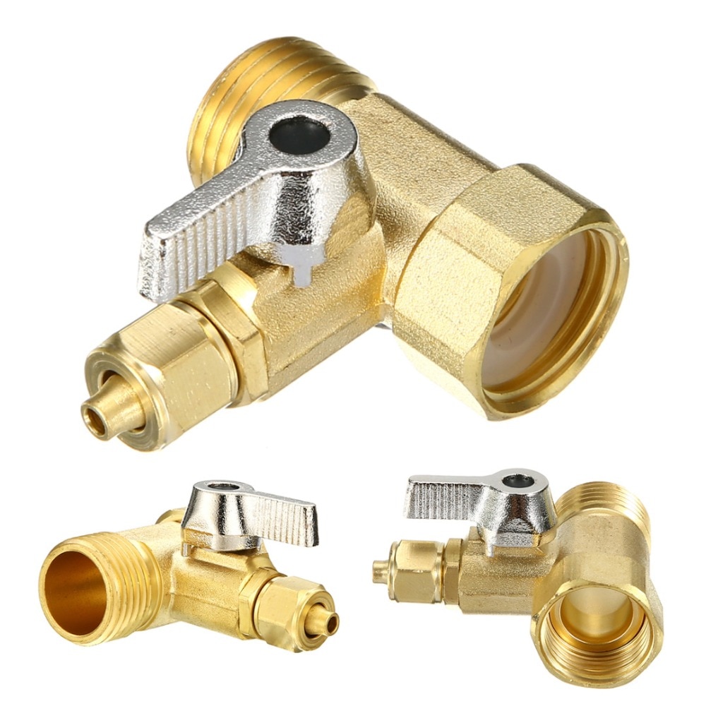 Válvula de bola de filtro de agua para grifo, sistema de ósmosis inversa, válvula de bola de alimentación RO para purificador de agua doméstico, 1/2 ''a 1/4''