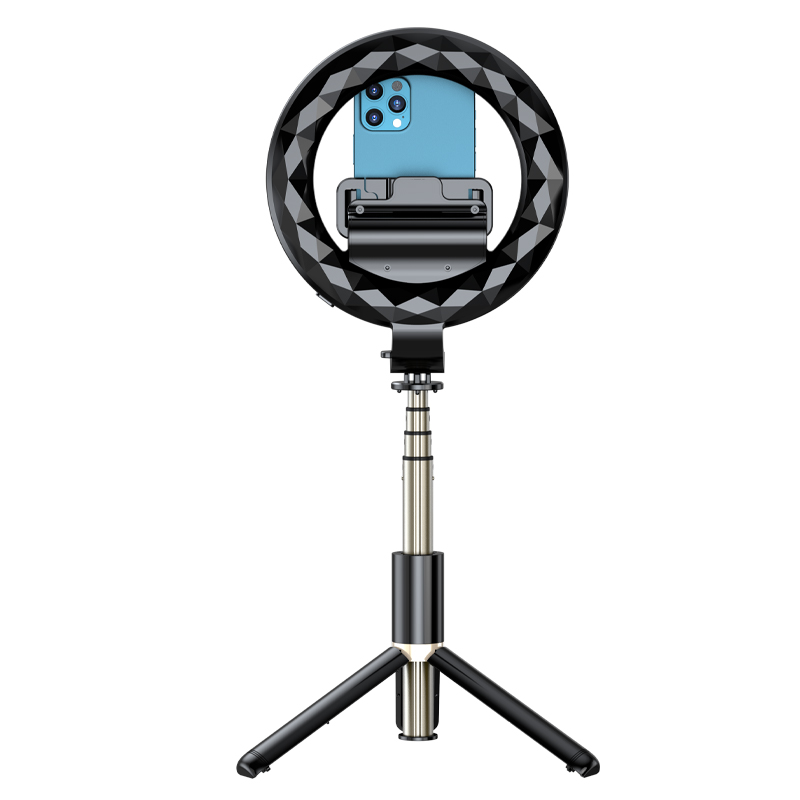 Q07 Draagbare 6-inch statief Selfie Stick Opvouwbare telefoonstandaard Pensstabilisator Standhouder voor iOS Android mobiele telefoon