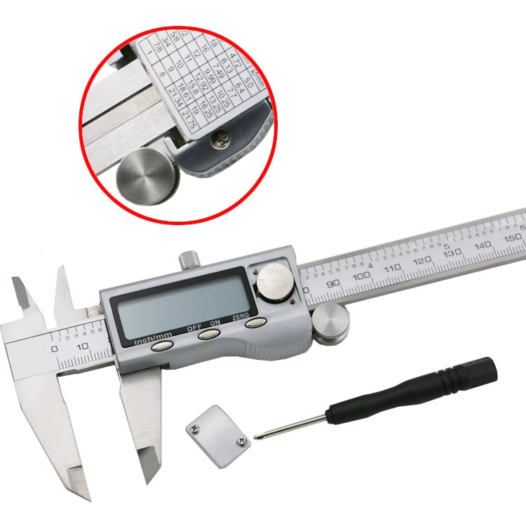 0-150mm/6" metal casing Digital CALIPER VERNIER caliper stainless steel digital caliper carbon fiber digital GAUGE MICROMETER
