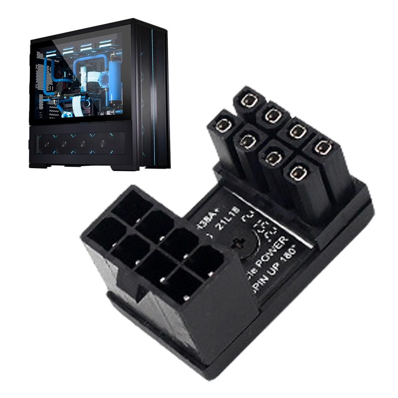Graphics Card Adapter For PC 6/8 Pin Connector Power Adapter 180 Degree Angled Adapter Steering Connector Board GPU Adapter For