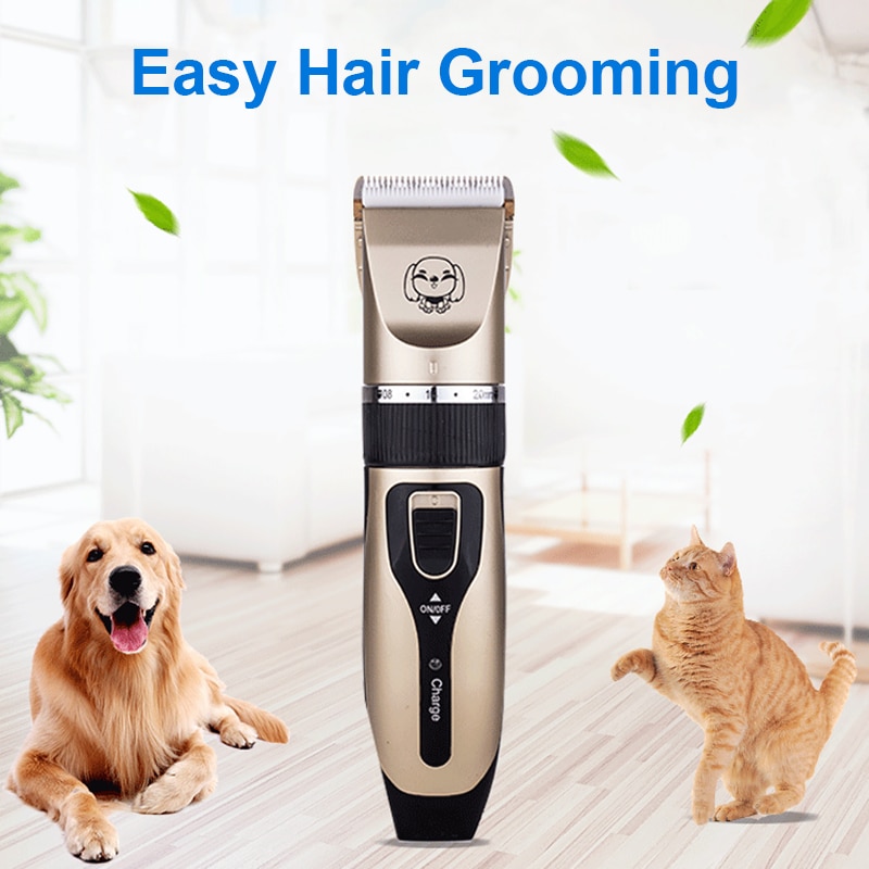 de mascotas perro de pelo de Pet Grooming herramienta Cizalla eléctrica recargable USB perro pelo pata Shaver Clipper