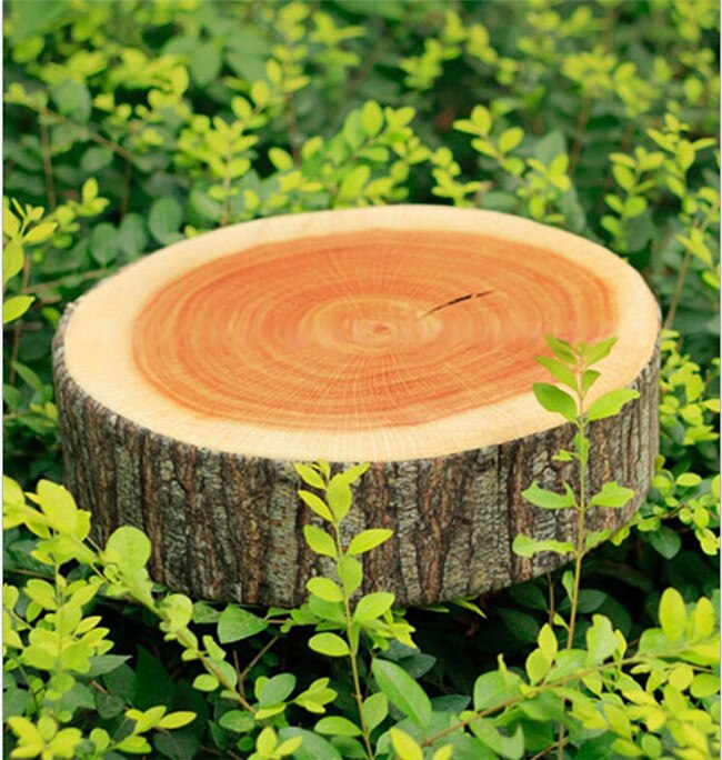 Stump Vormige Kussens Kussen Thuis Auto Decor Leuke Ronde Woods Graan Zachte Pluche Stoel Zitkussen Kussen