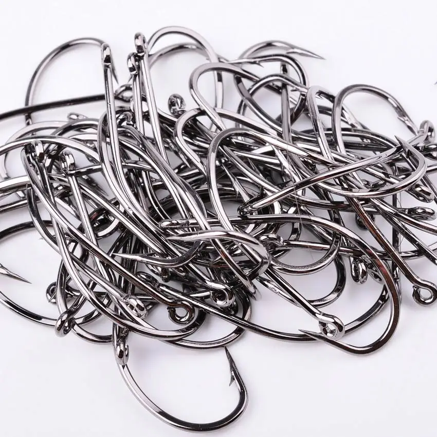 100/50pcs box octopus Fishing Hooks High Carbon Chmical Sharpen Barbed Circle Hook Tackle Set Point Hardness Supplier Fishhooks