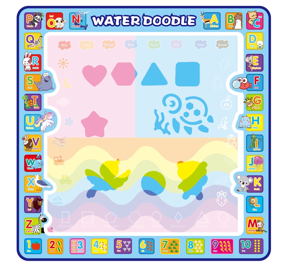 Magic Water Drawing Mat Doodle Mat Doek Met Doodle Pen Schilderij Board Educatief Speelgoed Voor Kinderen