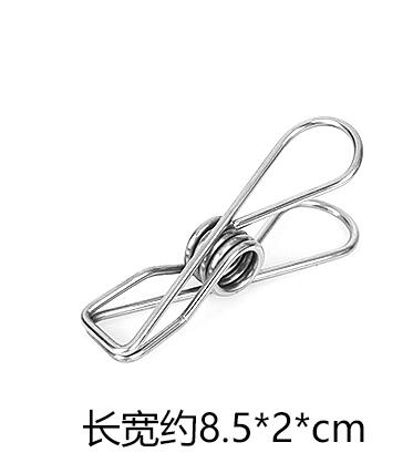 Sainwin roestvrijstalen wasknijpers, handdoekklemmen, sokkenklemmen, broekklemmen, kledingklemmen, ondergoedklemmen, kleine metalen clips voor hangers.: C 40 stuks 8.5cm dik