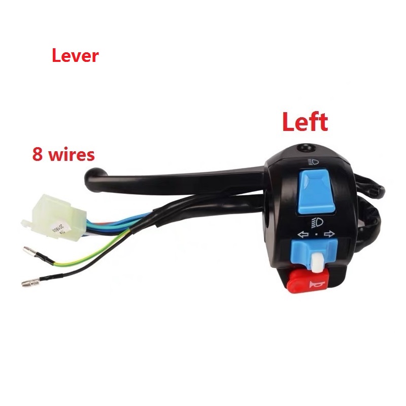 Motorcycle Scooter E-bike Left and Right Handlebar Control Switch Horn Turn Signal Waterproof For GY6 50CC 100CC 125CC 150CC: Brown