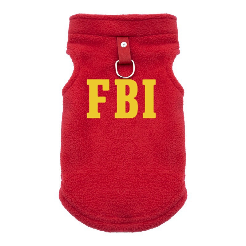 FBI Miękka kamizelka dla psa Ciepła kamizelka dla szczeniąt Płaszcz dla zwierząt Zimowa odzież Kurtka Płaszcz Małe średnie psy Strój Chihuahua S-XL