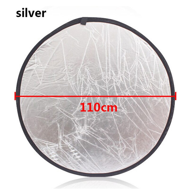 Tycipy 110cm gold-silber-reflektor, tragbares fotolicht, zusammenklappbarer ovaler diffusor-reflektor, lichtfotografie-reflektor, studio