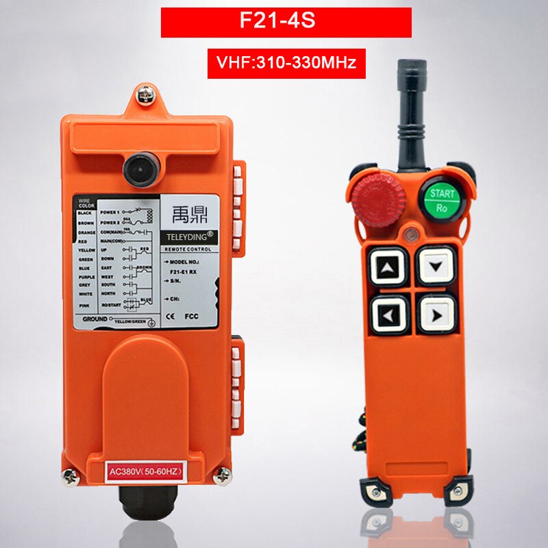 Télécommande Sans Fil Industriel 24V MXBAOHENG Pour Grue/palan - 4 Boutons, Portée 100m, étanche IP65 | Émetteur Et Récepteur Inclus