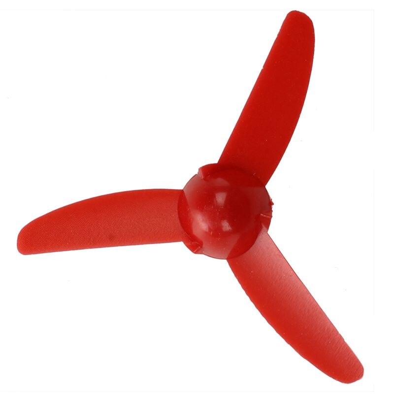 Wind Power Toy Three Blade Red Plastic Propeller 10 Pcs