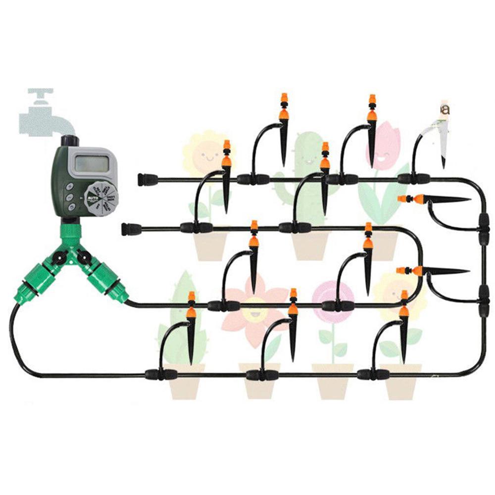 Slae 25M DIY Micro Drip Irrigation System Plant Automatic Self Watering Garden Hose Kits