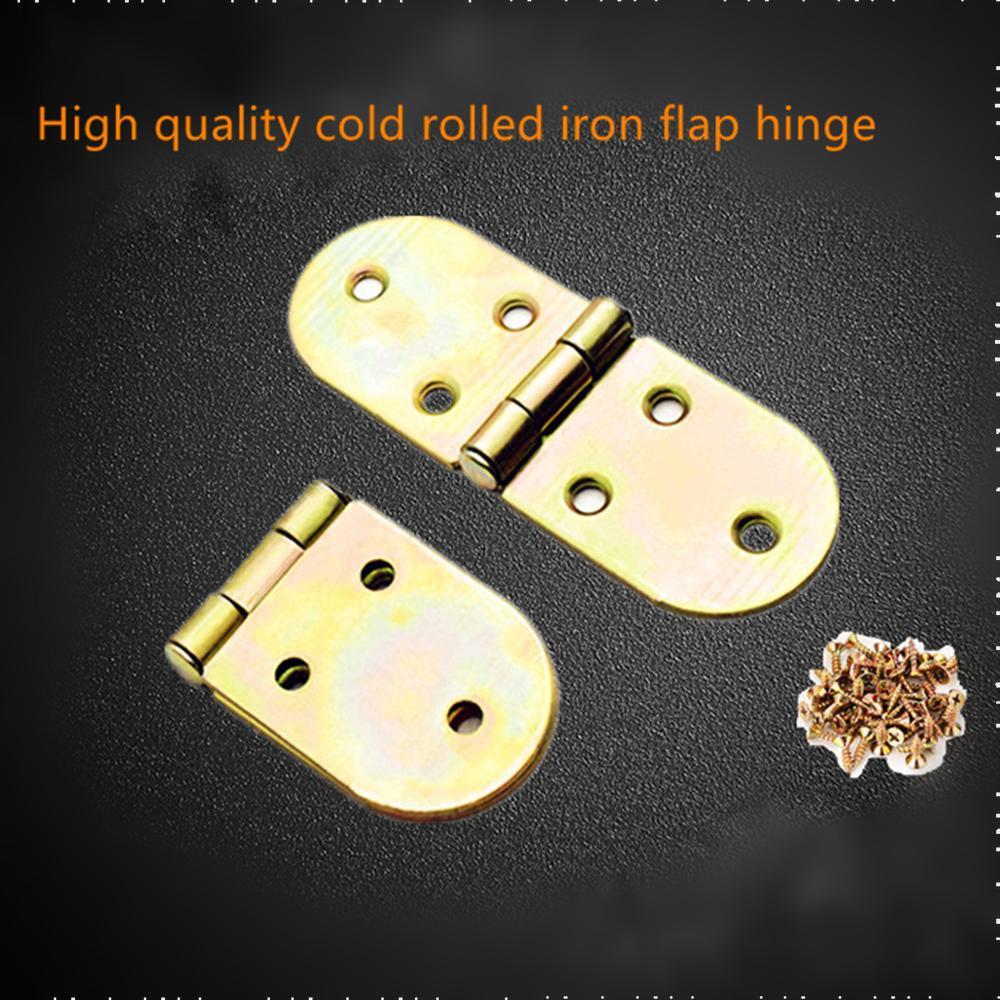 2PCS Thickening Increase Flap Hinge Equipment Flap Hinge Table Type Flip Folding Iron Hinge