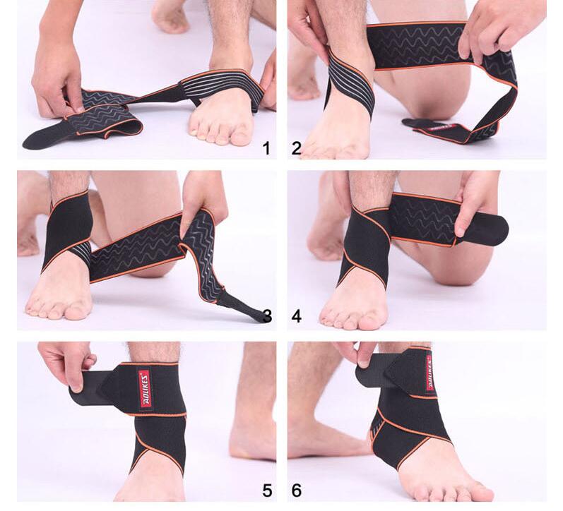 Soutien de la cheville haute élastique protège-cheville/enveloppement volley-ball/football orthèse de cheville soutien bandages 2 pièces/paquet