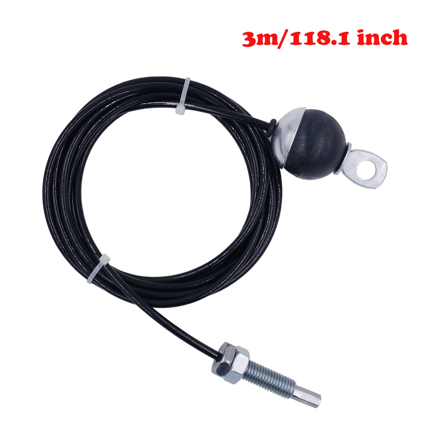 2.5m/3m/3.5m Gym Steel Cable Wire Rope 5mm Thick Heavy Duty Parts Accessories With Ball for Lifting Training Pulley Home Fitness: 3m